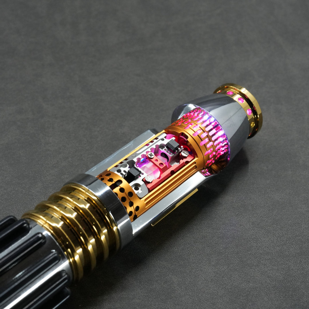 89Sabers Windu Crystal Ver. Neopixel Lightsaber - Ready To Ship - CCSabers