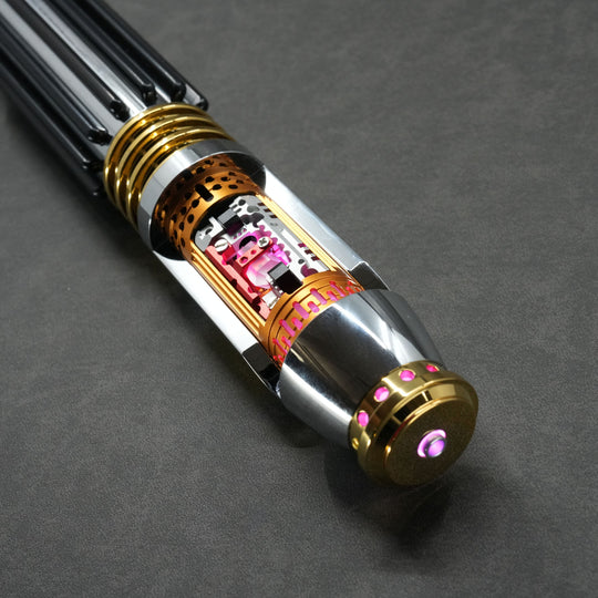 89Sabers Windu Crystal Ver. Neopixel Lightsaber - Ready To Ship - CCSabers