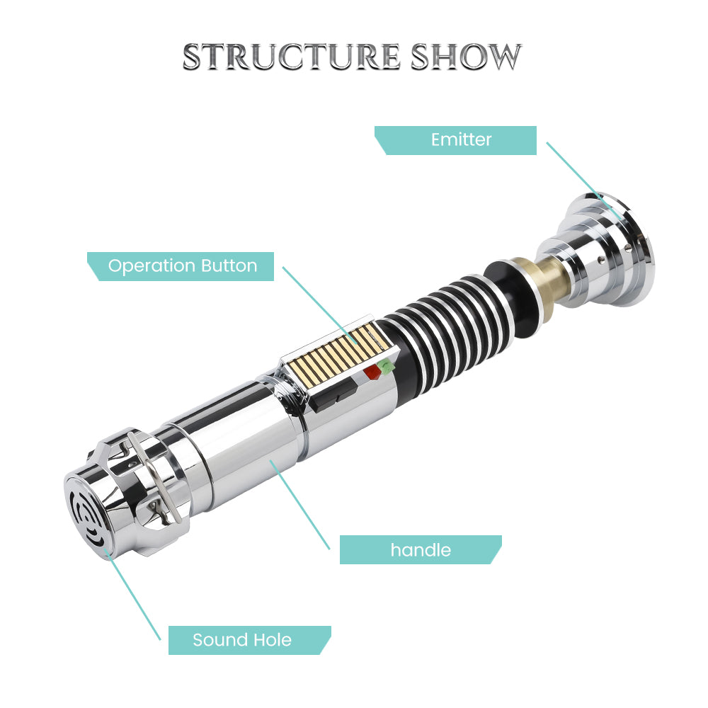 LUKE EP6 ROTJ (chrome) Neopixel Lightsaber - CCSabers