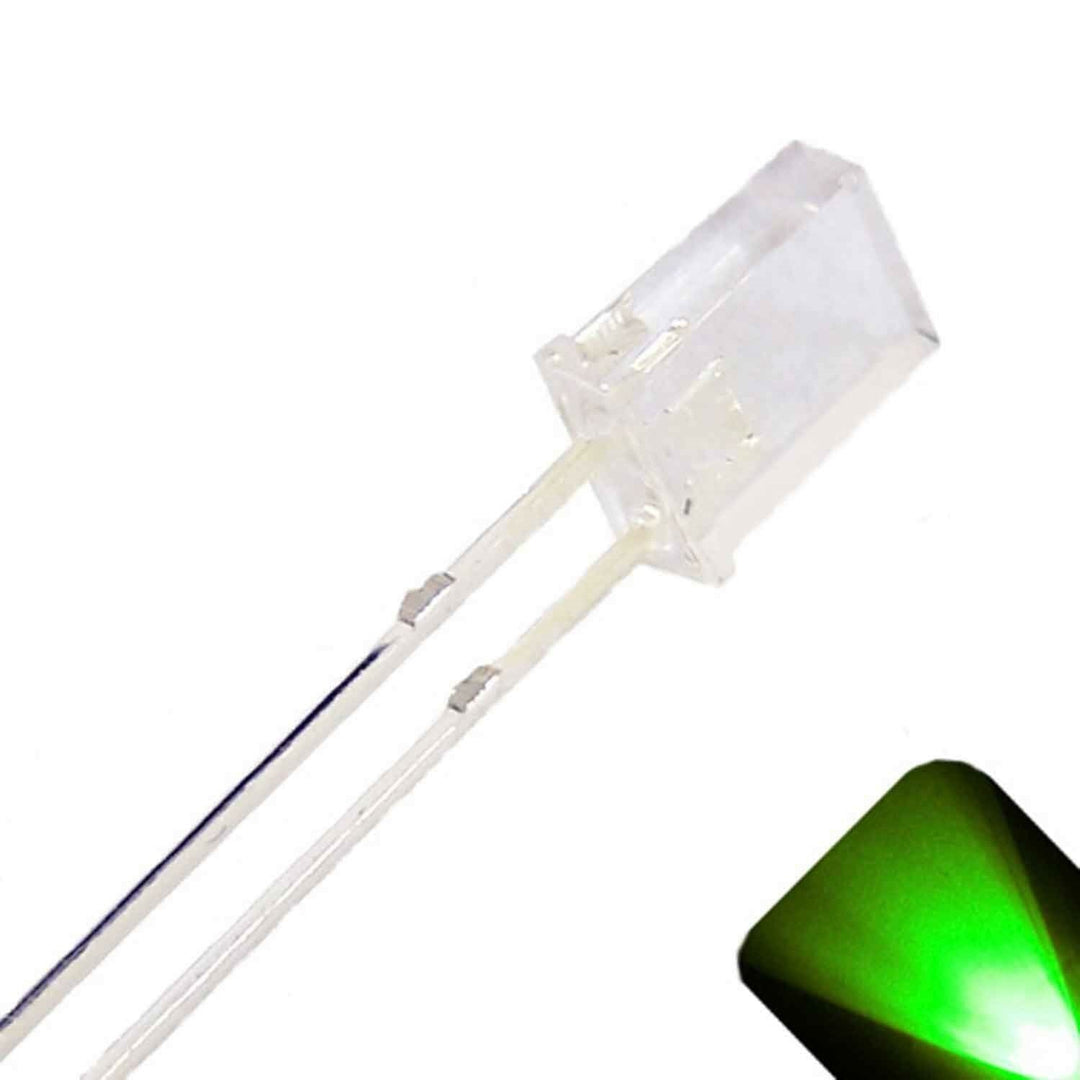 Pure Green 2x5x7mm Rectangle LEDs - CCSabers